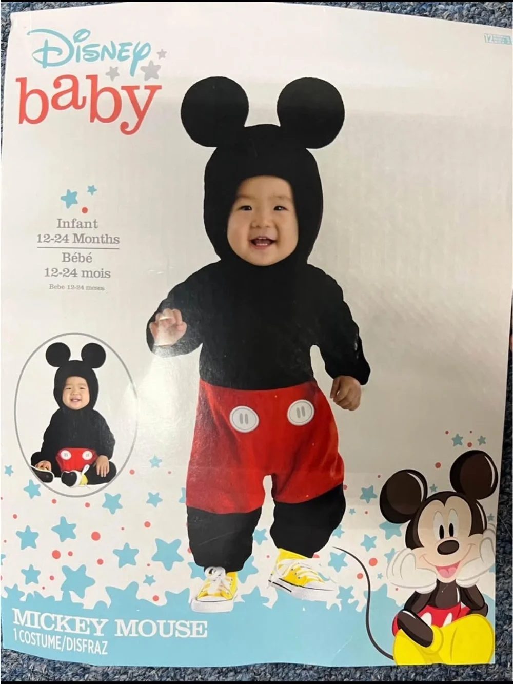 Mickey Mouse costume Classic Black & Red Mouse Kids Halloween Costume with Ears